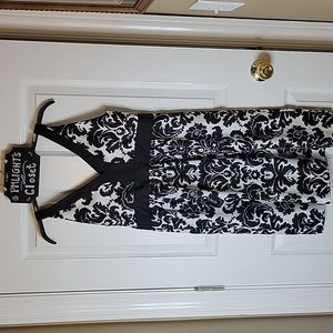 Ann Taylor LOFT Petite 6 Dress Black White Strap